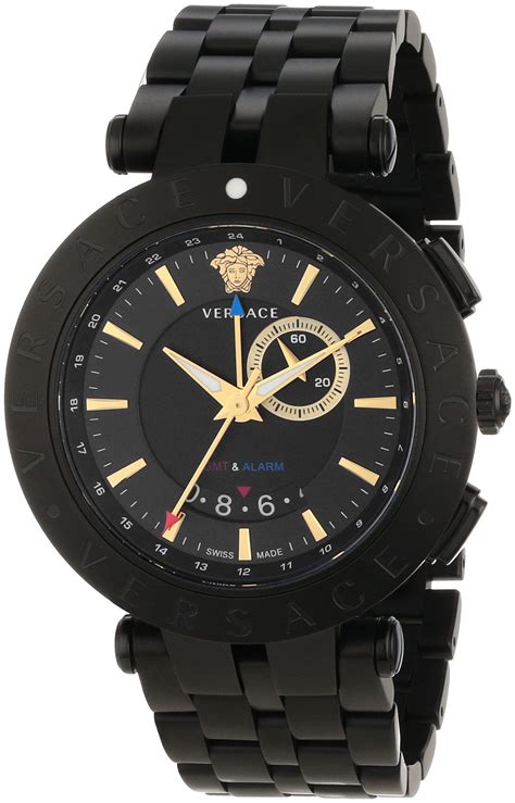 mens black versace watch|versace watches men's closeout.